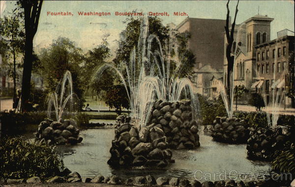 Fountain, Washington Boulevard Detroit Michigan