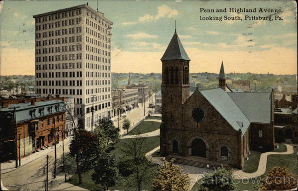 Penn and Highland Avenue, Looking South Pittsburgh Pennsylvania