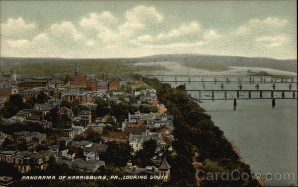 Panorama of Town , Looking South Harrisburg Pennsylvania
