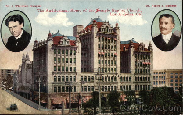 The Auditorium, Home of Temple Baptist Church Los Angeles California