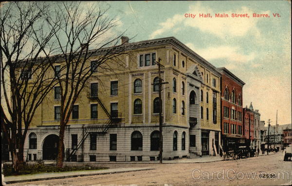 City Hall, Main Street Barre Vermont