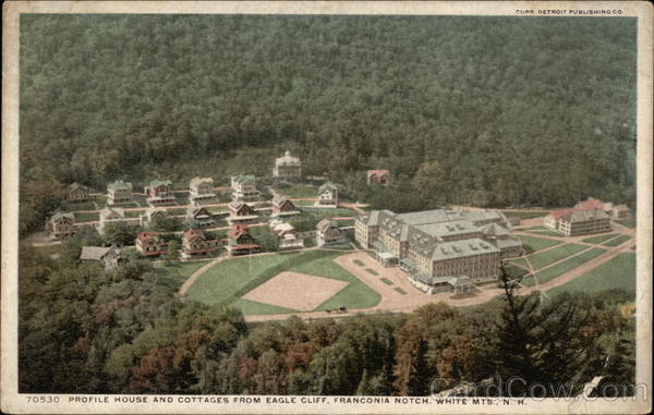 Profile House and Cottages from Eagle Cliff White Mountains New Hampshire