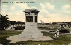 Landing Place of Roger Williams Providence, RI Postcard Postcard