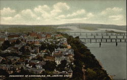 Panorama of Town , Looking South Postcard