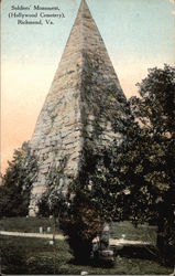 Soldiers' Monument (Hollywood Cemetery) Richmond, VA Postcard Postcard