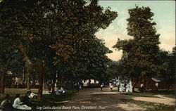 Log Cabin, Euclid Beach Park Postcard