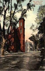 Baptist Church and State Street Postcard