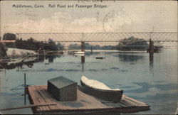 Rail Road and Passenger Bridges Middletown, CT Postcard Postcard