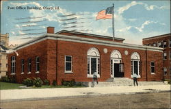 Post Office Building Olney, IL Postcard Postcard