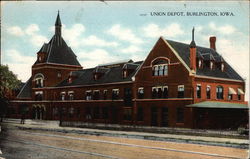 Union Depot Burlington, IA Postcard Postcard