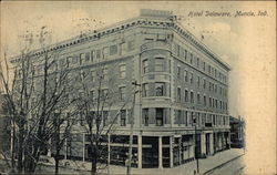 Hotel Delaware Muncie, IN Postcard Postcard