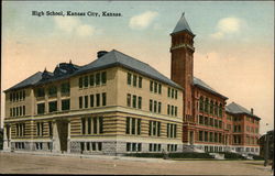 High School Kansas City, KS Postcard Postcard