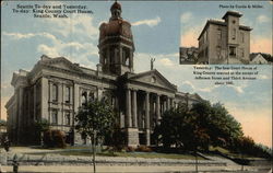 Seattle Today and Yesterday Postcard