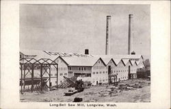 Long-Bell Saw Mill Longview, WA Postcard Postcard