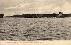 Junction, Lake St. Croix and Mississippi Prescott, WI Postcard Postcard