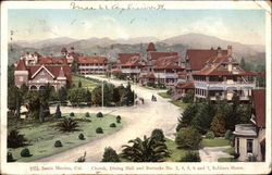 Church, Dining Hall and Barracks No.2, 4, 5, 6, and 7, Soldiers Home Santa Monica, CA Postcard Postcard