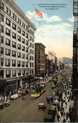 Looking North on Broadway, Showing the Broadway Department Store Postcard