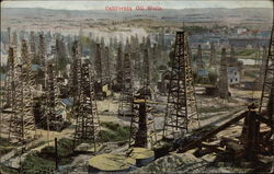 California Oil Wells Postcard
