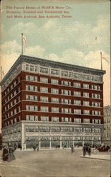 The Future Home of Wolff & Marx Co., Houston, Soledad and Veramendi Sts. and Main Avenue San Antonio, TX Postcard Postcard
