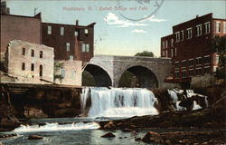 Battell Bridge and Falls Middlebury, VT Postcard Postcard