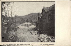 the Old Mill and Dam East Middlebury, VT Postcard Postcard