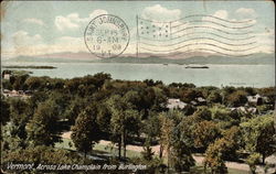Across Lake Champlain from Burlington Postcard