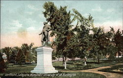 Lafayette Monument, University of Vermont Postcard