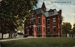 High School Laconia, NH Postcard Postcard