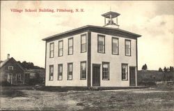 Village School Building Postcard