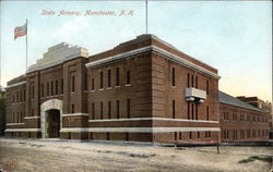 View of State Armory Manchester, NH Postcard Postcard