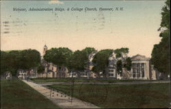 Webster Administration Bldgs. & College Church Postcard