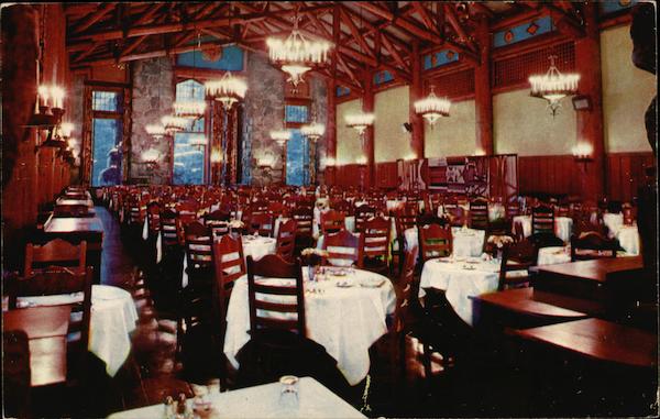 Dining Room of the Ahwahnee Hotel Yosemite California