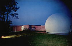 Museum Planetarium at Night Dayton, OH Postcard Postcard