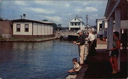 Fishing Scene on Lake Winnipesaukee Postcard