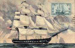 US Frigate Constitution "Old Ironsides" Postcard