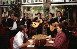 Mariachi Musicians at La Fuente Restaurant Postcard