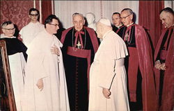 Pope John XXIII and Father Michael M. Zembrzuski, O.S.P Postcard