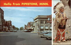 Hello from Pipestone Minnesota Postcard Postcard