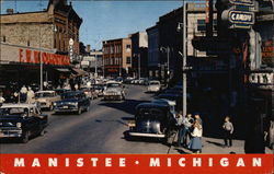 Looking North from Maple Street Manistee, MI Postcard Postcard