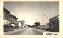 Main Street Pleasanton, KS Postcard Postcard