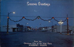 Season Greetings from the Christmas City of the High Plains Postcard