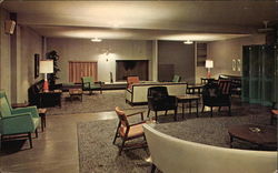 The lounge of the Airman's Service Club Postcard