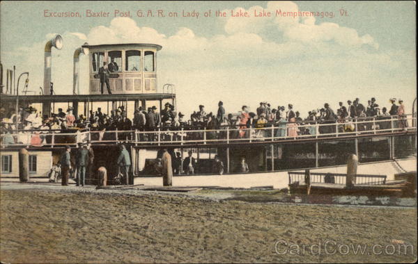 Excursion, Baxter Post, GAR on Lady of the Lake Newport Vermont