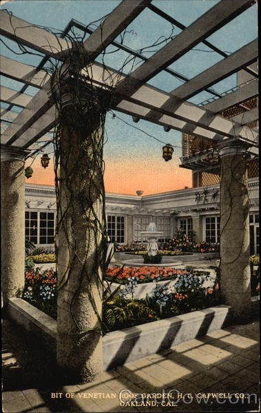 Bit of Venetian Roof Garden, H.C. Capwell Co Oakland California