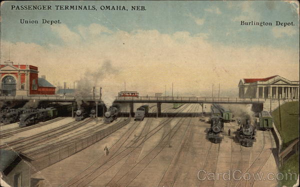 Passenger Terminals Union Depot, Burlington Depot Omaha Nebraska