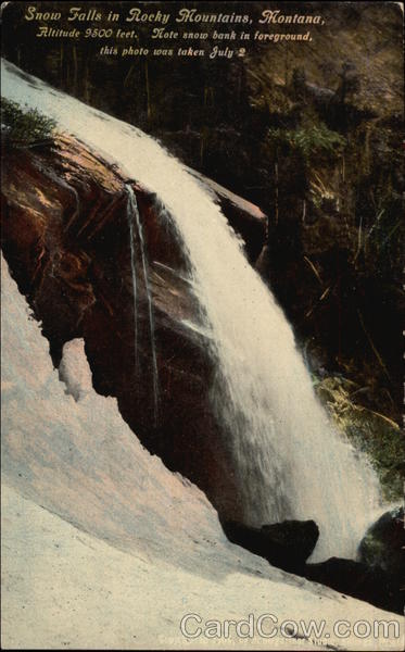Snow Falls, Rocky Mountains Scenic Montana