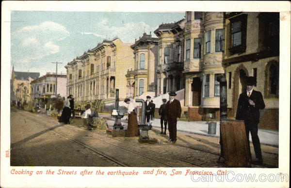 Cooking on the Streets after the Earthquake and Fire San Francisco California