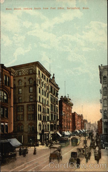 Main Street, looking south from Post Office Springfield Massachusetts