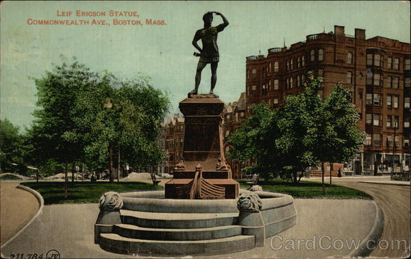 Leif Ericson Statue, Boston, Mass Massachusetts