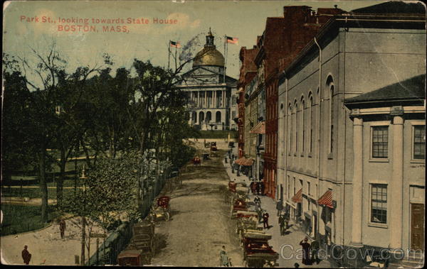 Park St. Looking towards State House Boston Massachusetts